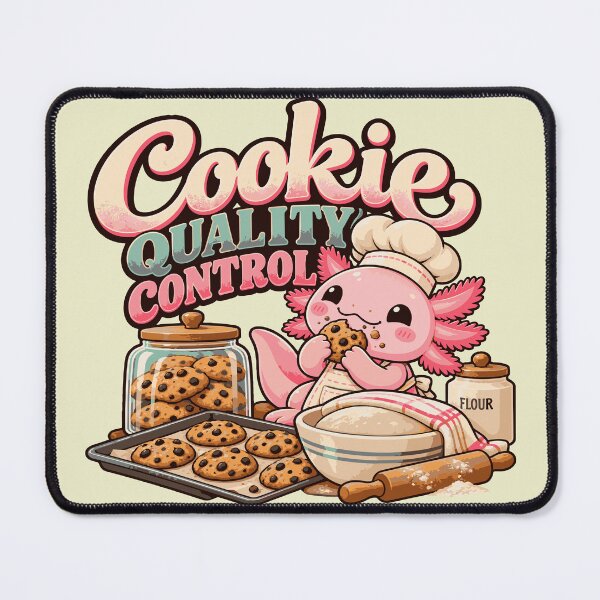 Item preview, Cookie Quality Control – Cute Axolotl Baker Cookie Design designed and sold by HH Design House.
