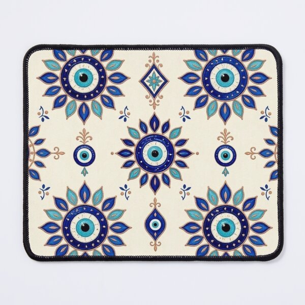 Item preview, Traditional Turkish Evil Eye Seamless Pattern | Nazar Boncugu Art designed and sold by Dogandesighn.