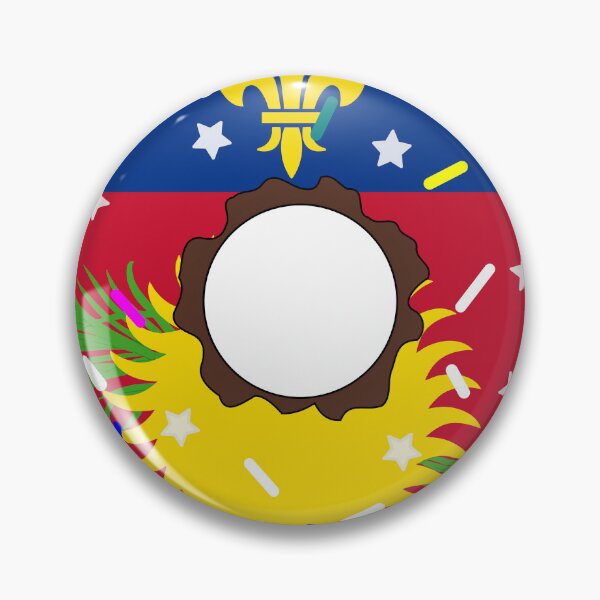 Item preview, Guadeloupe Flag Donut – Colorful Sprinkles Country Pride designed and sold by TheIconSmith.