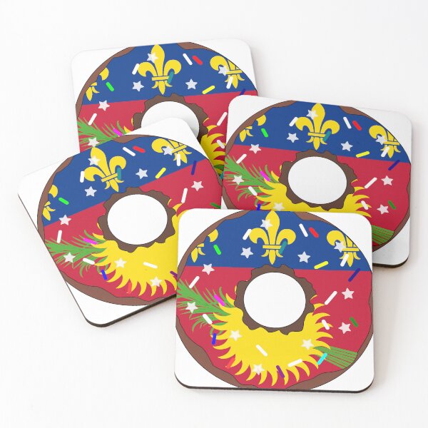 Item preview, Guadeloupe Flag Donut – Colorful Sprinkles Country Pride designed and sold by TheIconSmith.