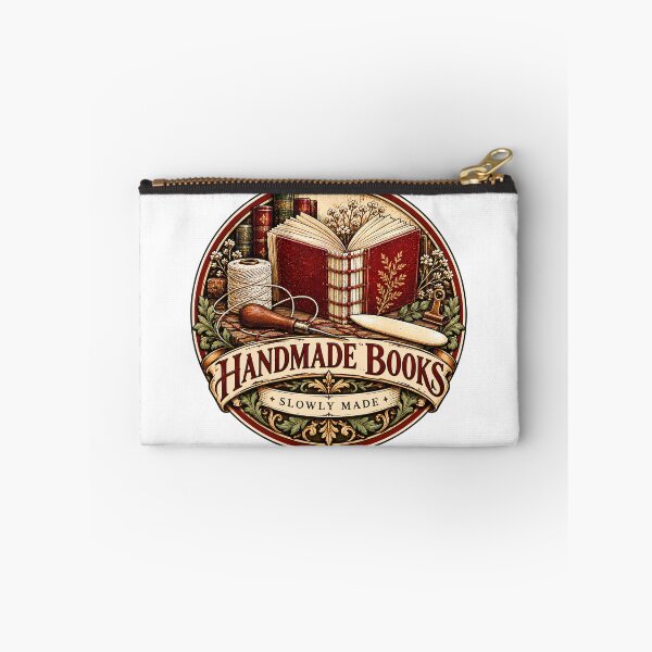 Item preview, Vintage Handmade Books Slowly Made Badge designed and sold by MysticCanvasAi.