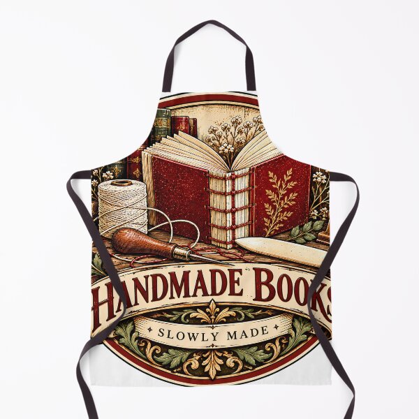 Item preview, Vintage Handmade Books Slowly Made Badge designed and sold by MysticCanvasAi.