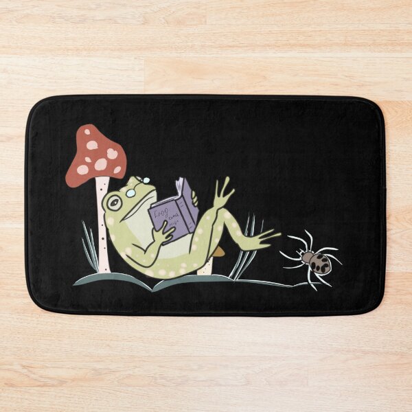 Item preview, Cottagecore Frog Reading Magic Book With Spider Under Mushroom designed and sold by LeshanArt.