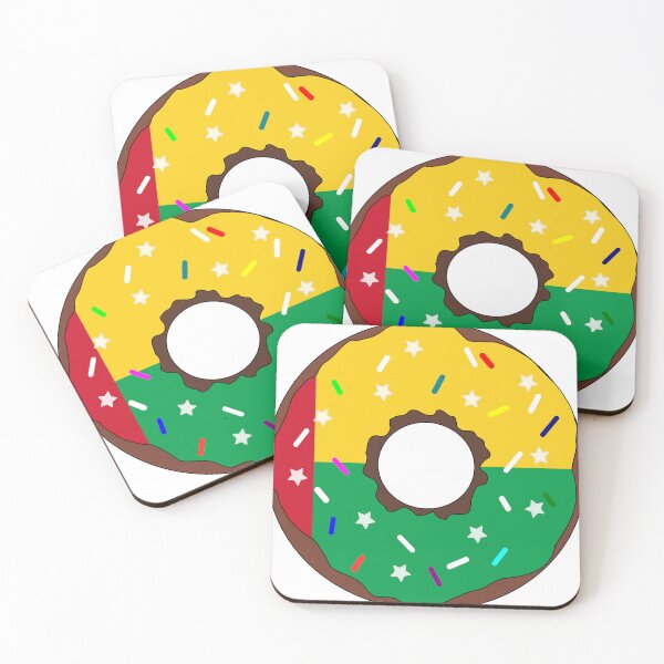 Item preview, Guinea Bissau Flag Donut – Colorful Sprinkles Country Pride designed and sold by TheIconSmith.