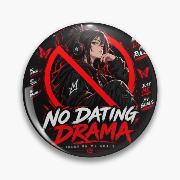 Item preview, No Dating Drama Anime Gamer Girl My Life My Rules Graphic designed and sold by PrimeRootsArt.