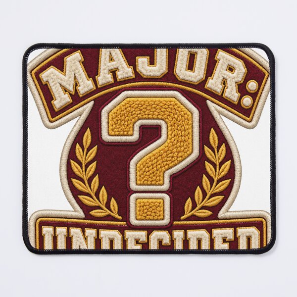 Item preview, Major Undecided - Vintage Collegiate Varsity Patch designed and sold by Ink and Wink.
