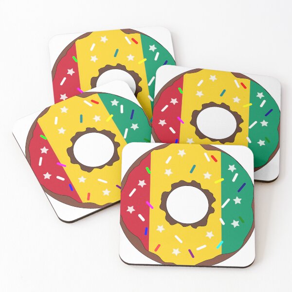 Item preview, Guinea Flag Donut – Colorful Sprinkles Country Pride designed and sold by TheIconSmith.