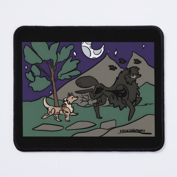 Item preview, Playful Wolves Howling Under The Moonlight designed and sold by Fibi-studio.