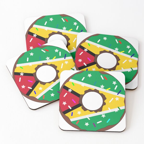 Item preview, Guyana Flag Donut – Colorful Sprinkles Country Pride designed and sold by TheIconSmith.