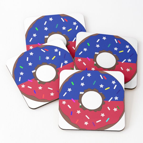 Item preview, Haiti Flag Donut – Colorful Sprinkles Country Pride designed and sold by TheIconSmith.