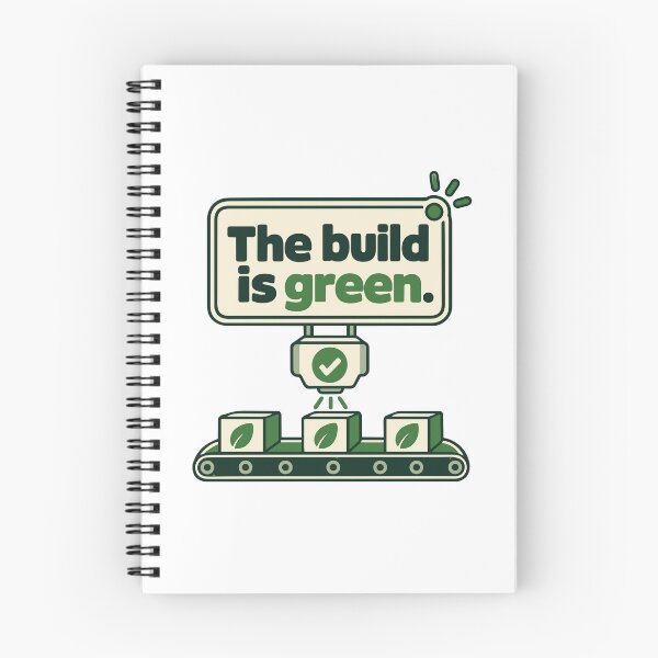 Item preview, The Build Is Green CI/CD Status Card designed and sold by ThreadQuirk.