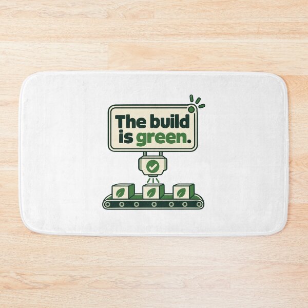 Item preview, The Build Is Green CI/CD Status Card designed and sold by ThreadQuirk.