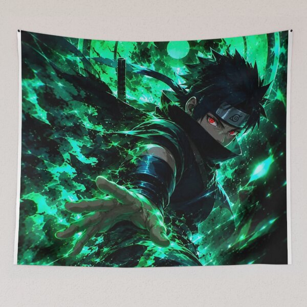Item preview, Shisui Uchiha Green Sharingan Ninja Warrior Anime Power designed and sold by Dyan4.