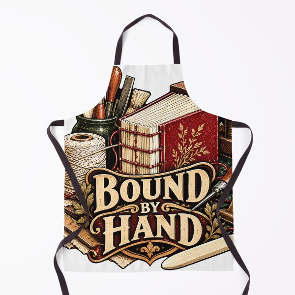 Item preview, Vintage Bound by Hand Bookbinding Illustration designed and sold by MysticCanvasAi.