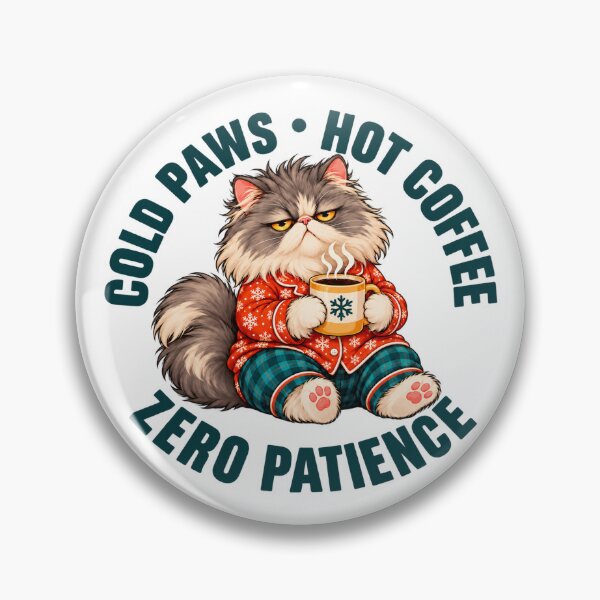 Item preview, cold paws hot coffee zero patience cat lover funny designed and sold by Sofia Rose Design ⭐️⭐️⭐️⭐️⭐️.