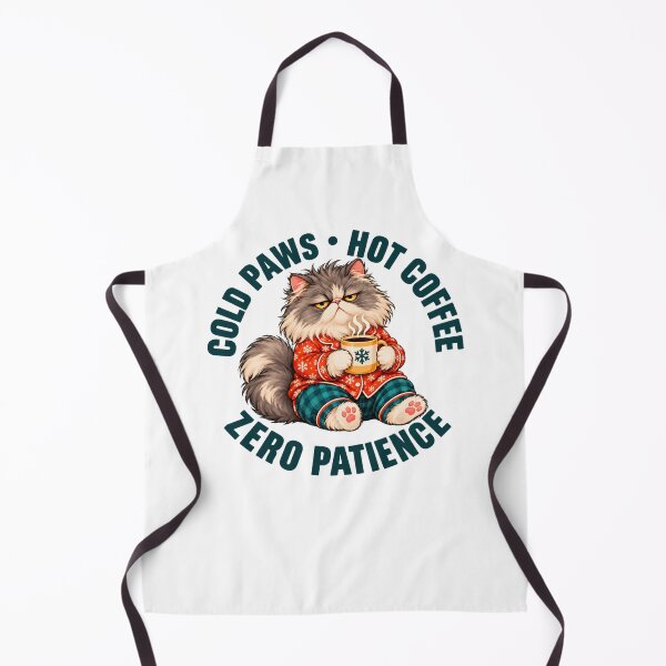 Item preview, cold paws hot coffee zero patience cat lover funny designed and sold by Sofia Rose Design ⭐️⭐️⭐️⭐️⭐️.