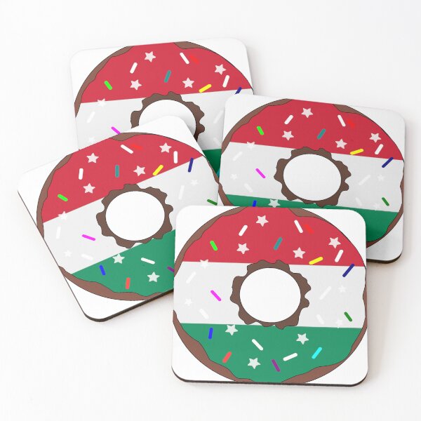 Item preview, Hungary Flag Donut – Colorful Sprinkles Country Pride designed and sold by TheIconSmith.