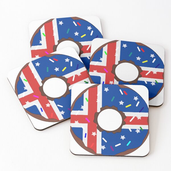 Item preview, Iceland Flag Donut – Colorful Sprinkles Country Pride designed and sold by TheIconSmith.