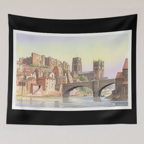 Item preview, Durham Cathedral and Castle Watercolour Art designed and sold by ArtworkNorth.