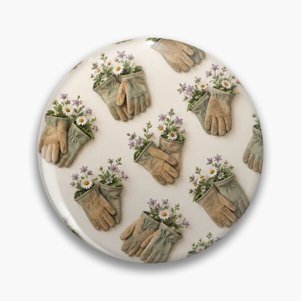 Item preview, Gardening Gloves Filled with Wildflowers – Cottage Garden Pattern designed and sold by Kaleidoscope Print.