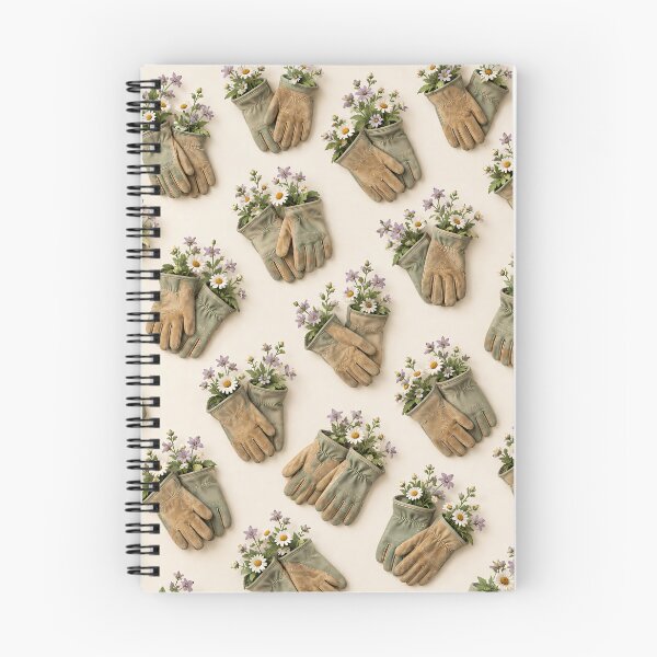 Item preview, Gardening Gloves Filled with Wildflowers – Cottage Garden Pattern designed and sold by Kaleidoscope Print.