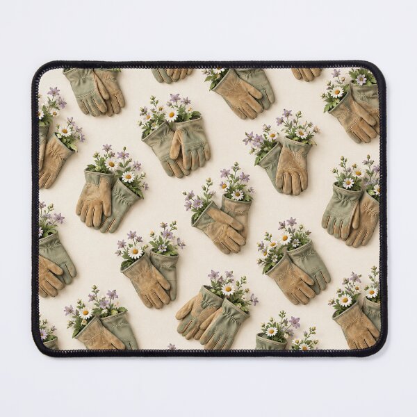 Item preview, Gardening Gloves Filled with Wildflowers – Cottage Garden Pattern designed and sold by Kaleidoscope Print.