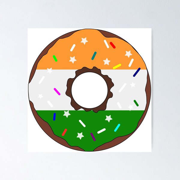 Item preview, India Flag Donut – Colorful Sprinkles Country Pride designed and sold by TheIconSmith.