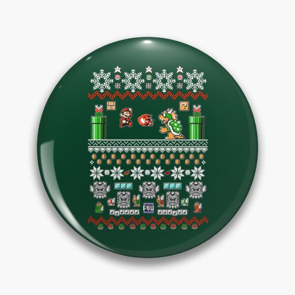 Item preview, Pixel Plumber Holiday Ugly Sweater designed and sold by PigmentPrint.