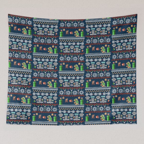 Item preview, Pixel Plumber Holiday Ugly Sweater designed and sold by PigmentPrint.