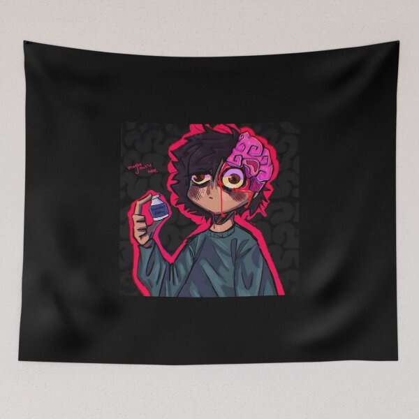 Item preview, Brain Ache Cartoon Character Holding Ibuprofen designed and sold by Fibi-studio.