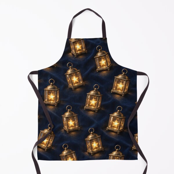 Item preview, Glowing Star Lanterns on Midnight Velvet – Magical Celestial Pattern designed and sold by Kaleidoscope Print.