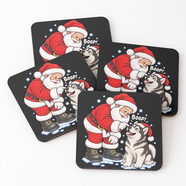 Item preview, Funny Alaskan Malamute Dog Santa Boop Merry Chirstmas Mom Dad designed and sold by rafaeltto.