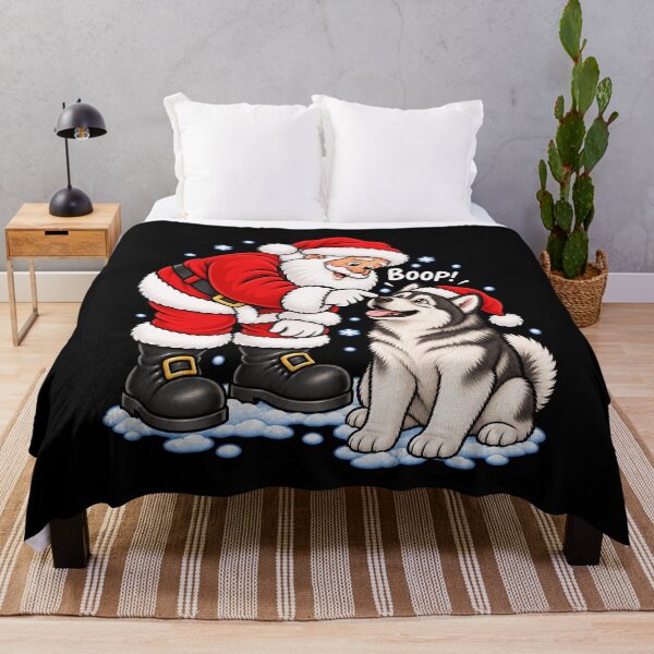 Item preview, Funny Alaskan Malamute Dog Santa Boop Merry Chirstmas Mom Dad designed and sold by rafaeltto.