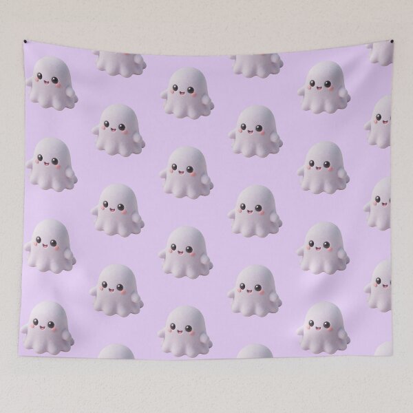 Item preview, Cute Pastel Kawaii Ghost With Pink Cheeks designed and sold by Artistprinter.
