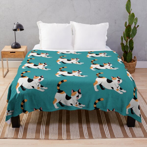 Item preview, Funny Calico Cat Stretching – Cute Playful Kitty designed and sold by Mousy17.