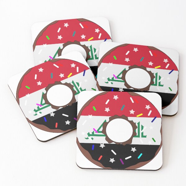 Item preview, Iraq Flag Donut – Colorful Sprinkles Country Pride designed and sold by TheIconSmith.