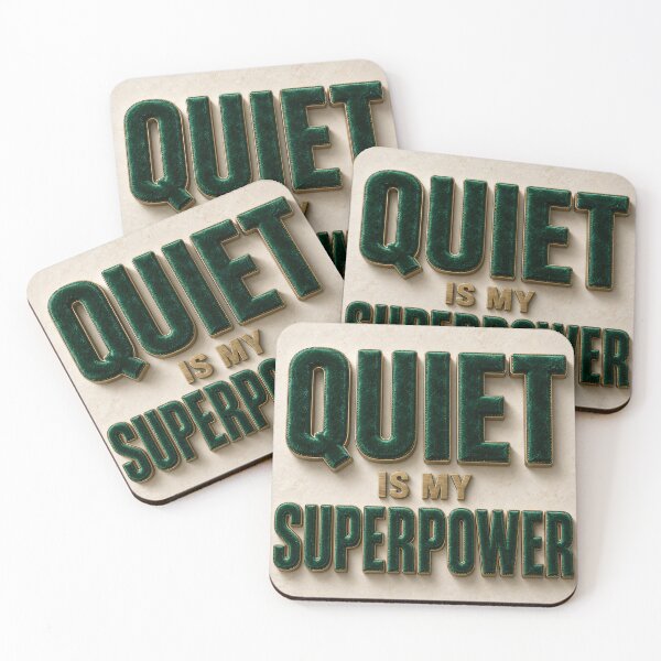 Item preview, El silencio es mi superpoder: diseño tipográfico con cita de un introvertido designed and sold by Kaleidoscope Print.