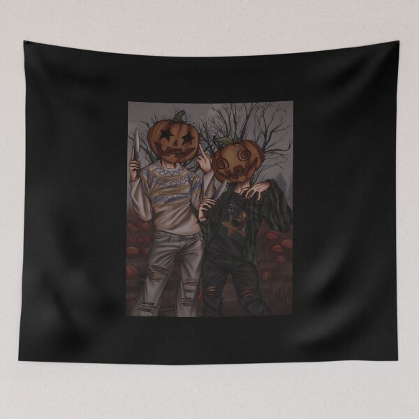 Item preview, Pumpkin Head Characters Halloween Horror Illustration designed and sold by Fibi-studio.