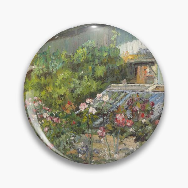 Item preview, French garden, Jardin en Fleurs (Garden in Bloom) landscape floral wall decor painting by Robert William Vonnoh designed and sold by Jéanpaul  Ferro.