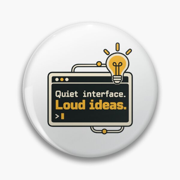 Item preview, Quiet Interface Loud Ideas Minimal UI Design designed and sold by ThreadQuirk.
