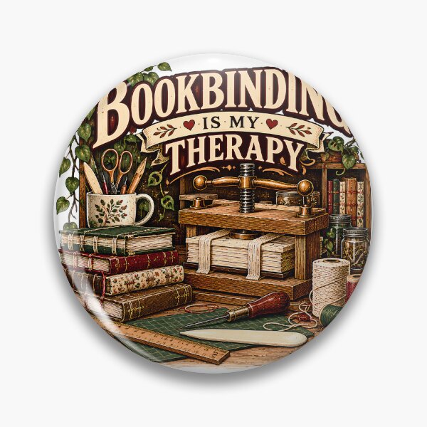 Item preview, Bookbinding Is My Therapy Vintage Craft designed and sold by MysticCanvasAi.