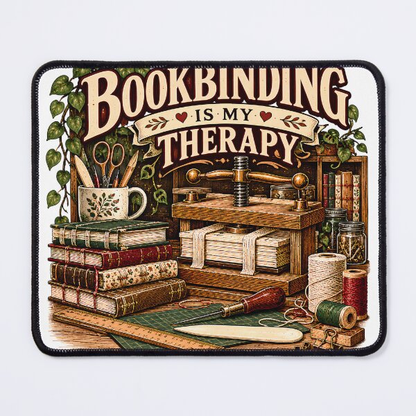 Item preview, Bookbinding Is My Therapy Vintage Craft designed and sold by MysticCanvasAi.