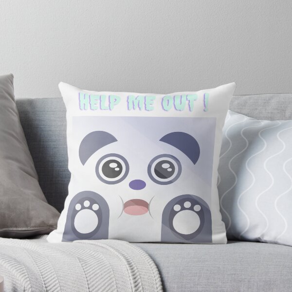 Item preview, Help Me Out Cute Kawaii Glass Panda designed and sold by Squares,Circles,Triangles.