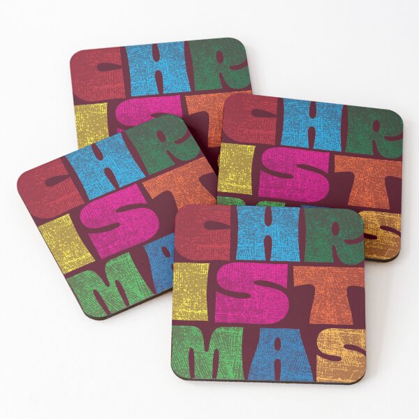 Item preview, Colorful Christmas Typography Distressed Texture Design designed and sold by photossmirnov.