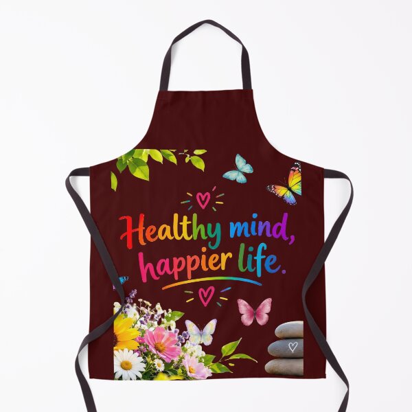 Item preview, Healthy Mind, Happier Life Mind & wellness quote designed and sold by Brewgoodness.