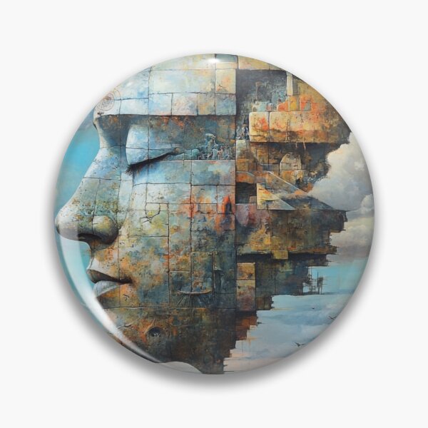 Item preview,  surreal face moon castle designed and sold by MaciejPetelski.