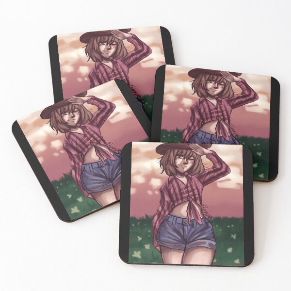 Item preview, Cowgirl in Sunset Field Digital Illustration designed and sold by Fibi-studio.