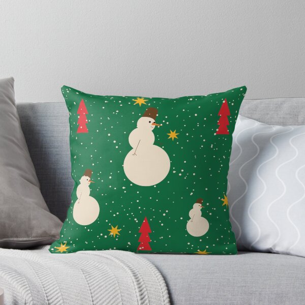Item preview, Green Christmas Snowman Pattern designed and sold by photossmirnov.
