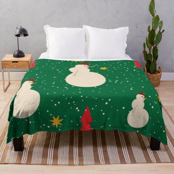 Item preview, Green Christmas Snowman Pattern designed and sold by photossmirnov.