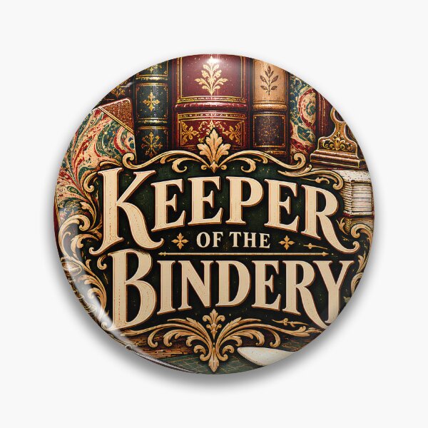 Item preview, Vintage Keeper of the Bindery Book Arts designed and sold by MysticCanvasAi.